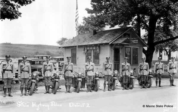 1933 District 2 Troop in Fairfield ME with motorcycles