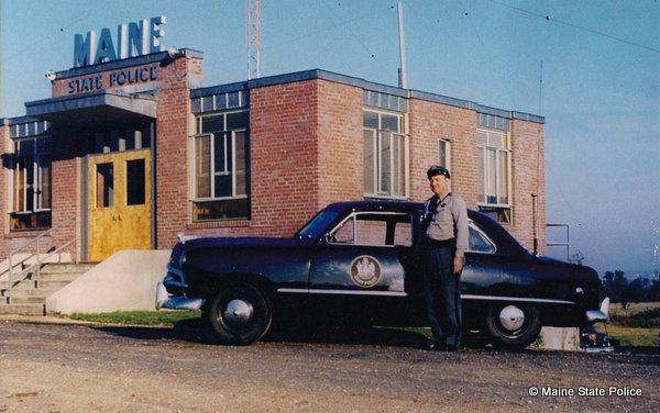 1950 Trooper Stephen Regina Scarboro Barracks 49 Ford cruiser