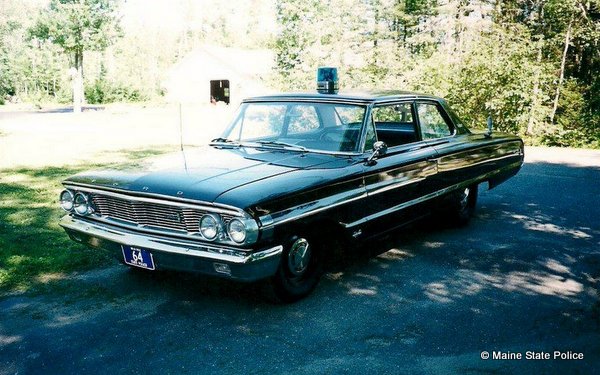 1964 Ford Galaxie Maine State Police vehicle owned by Maine State Troopers Foundation