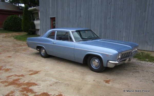 1966 Chevrolet Bel Air with Maine State Police markings removed. 