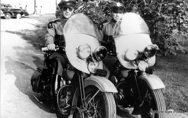 1946 Troopers Harry Brown Herman Boudreau in Madison, ME. 