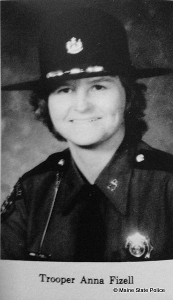 11-17-77 Trooper Anna Polvinen Fizell, West Paris, ME, the first female Maine State Trooper